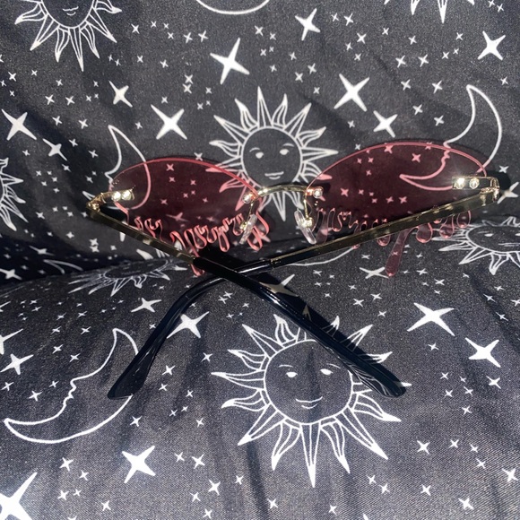 Pink Rimless Tear Shades - Picture 5 of 6